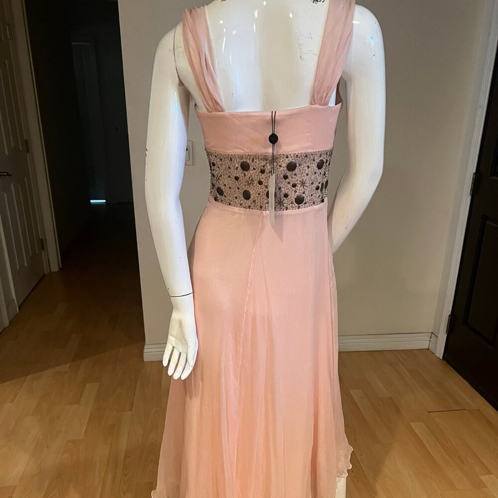 $300 GRAZIE EMBELLISHED SILK ASYMMETRICAL DRESS SZ 36 / 4 US - Picture 4 of 8